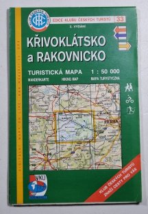 mapa - KČT 33 - Křivoklátsko a Rakovnicko 1:50 000