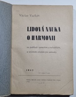 Lidová nauka o harmonii na podkladě rytmickém a melodickém se zvláštním zřetelem pro samouky