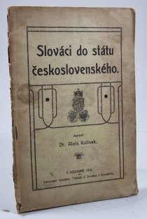 Slováci do státu československého