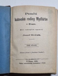 Paměti katovské rodiny Mydlářů v Praze 3.-4. díl