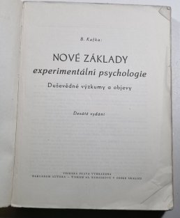 Nové základy experimentální psychologie