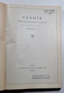 Vesmír ročník 33 / 1954