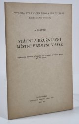 Státní a družstevní místní průmysl v SSSR - 