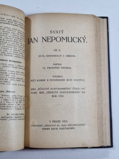 Svatý Jan Nepomucký I.-II. /  Co sluší uvážiti o sv. Janu Nepomuckém
