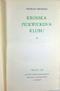 Kronika Pickwickova klubu I.
