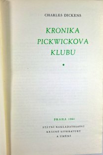 Kronika Pickwickova klubu I.