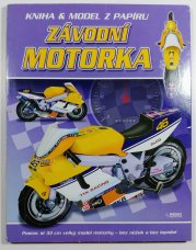 Závodní motorka - kniha & model z papíru