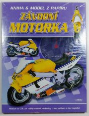 Závodní motorka - kniha & model z papíru