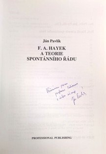 F.A.Hayek a teorie spontánního řádu