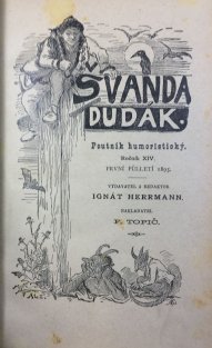 Švanda dudák poutník humoristický ročník XIV. první + druhé půlletí  1895