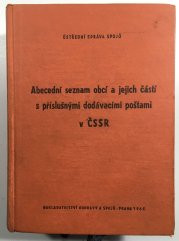 Abecední seznam obcí a jejich částí s příslušnými poštami v ČSSR - 