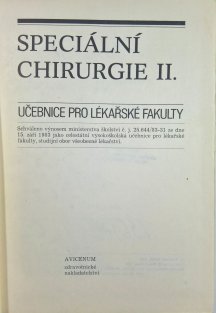 Speciální chirurgie II.