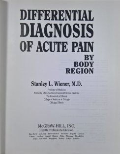 Differential Diagnosis of Acute Pain By Body Region