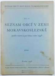 Seznam obcí v republice Československé II. - Seznam obcí v zemi České podle stavu z počátku roku 1948 - 