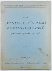 Seznam obcí v republice Československé II. - Seznam obcí v zemi České podle stavu z počátku roku 1948 - 