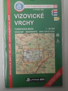 mapa - KČT 93 - Vizovické Vrchy