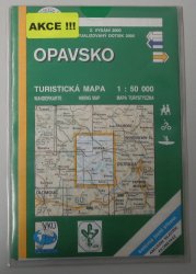 mapa - KČT 59 - Opavsko 1:50 000 - turistická mapa