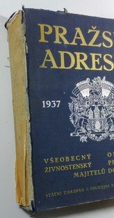 Pražský adresář 1937 - 1938 ( všeobecný, obchodní, živnostenský, průmyslový, majitelů domů )