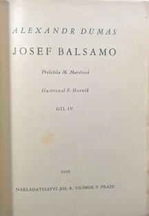 Josef Balsamo IV. - Paměti lékařovy