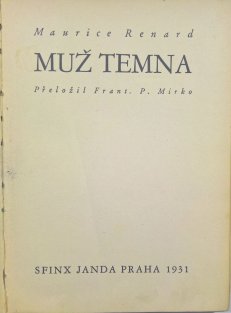 Muž temna