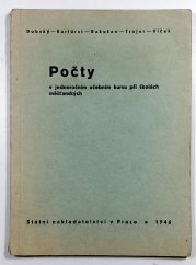 Počty v jednoročním učebním kursu při školách měšťanských - 