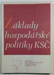 Základy hospodářské politiky KSČ - 