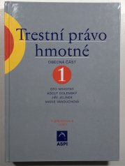 Trestní právo hmotné 1 - Obecná část - 