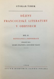 Dějiny francouzské literatury v obrysech II.