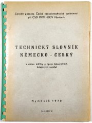 Technický slovník německo-český z oboru údržby a oprav železničních kolejových vozidel - 