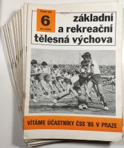 Základní a rekreační tělesná výchova (konvolut 1985-1987) 23 sešitů - 