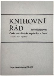 Knihovní řád Státní knihovny České socialistické republiky v Praze - 