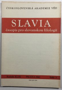 Slavia časopis pro slovanskou filologii  1980 sešit 3