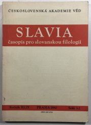 Slavia časopis pro slovanskou filologii  1980 sešit 1-2 - 