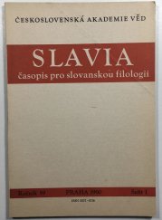 Slavia časopis pro slovanskou filologii  1990 sešit 1 - 