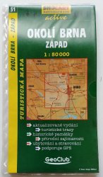 mapa - 51 - Okolí Brna - západ 1:50 000 - Turistická mapa 1:50 000, Shocart Active