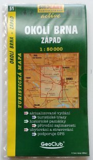 mapa - 51 - Okolí Brna - západ 1:50 000