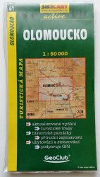 61 Olomoucko - Turistická mapa 1:50 000, Shocart Active