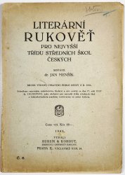 Literární rukověť pro nejvyšší třídu středních škol českých - 