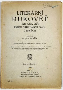 Literární rukověť pro nejvyšší třídu středních škol českých