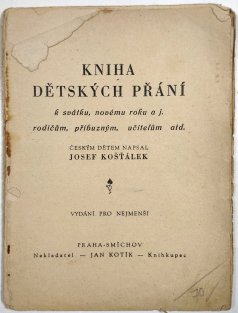 Kniha dětských přání k svátku, k novému roku a j.