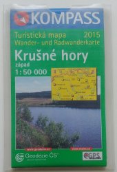 mapa - Krušné hory -  západ 1:50 000 - Turistická mapa 2015