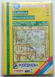 mapa - KČT 16 -  Šumava, Prachaticko - Cykloturistická mapa 1:100 000 + průvodce