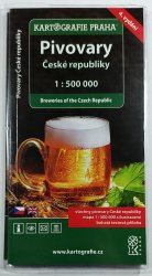 mapa - Pivovary České republiky 1:500 000 - 