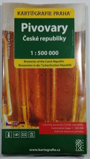 mapa - Pivovary České republiky 1:500 000