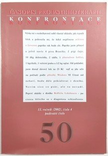 Časopis pro psychoterapii - Konfrontace 13.ročník 2004 č.4 (50)
