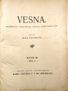 Vesna - ročník III. 1906-7