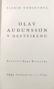Olav Audunssön v Hestvikenu I.