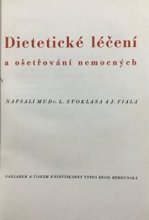 Dietetické léčení a ošetřování nemocných
