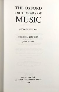 The Oxford Dictionary of Music