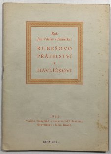 Rubešovo přátelství k Havlíčkovi